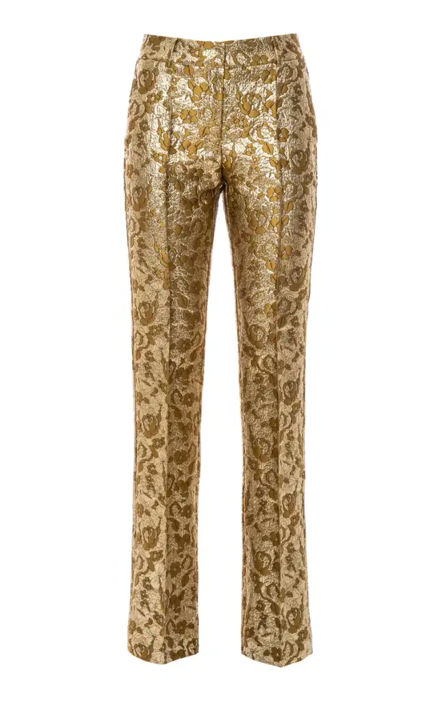 DES_PHEMMES Jacquard Straight-Leg Tailored Suit Pant