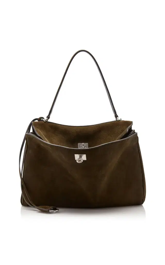 Balenciaga Rodeo Medium Suede Handbag