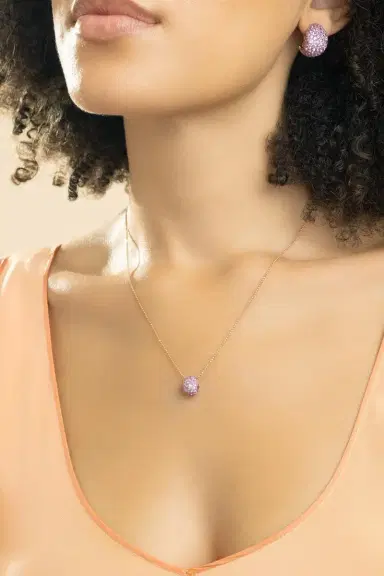 GRAZIELA Pink Sapphire Bahia Pendant Necklace | Thumbnail 2