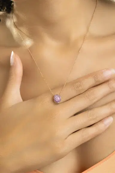 GRAZIELA Pink Sapphire Bahia Pendant Necklace | Thumbnail 4
