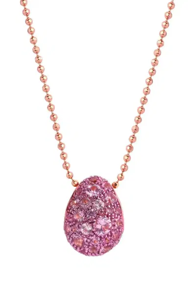 GRAZIELA Pink Sapphire Bahia Pendant Necklace | Thumbnail 1