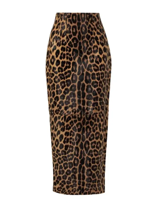 Loxley Leopard-print Calf Hair Maxi Skirt