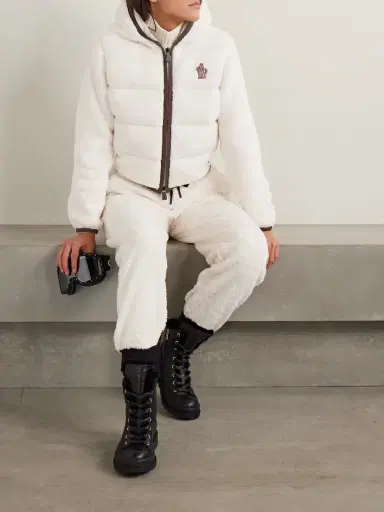 Moncler Grenoble Hooded Quilted Fleece Down Jacket | Thumbnail 2