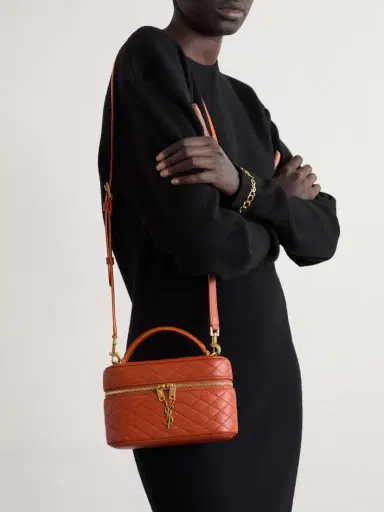 Saint Laurent Gaby Vanity Mini Quilted Leather Shoulder Bag | Thumbnail 6