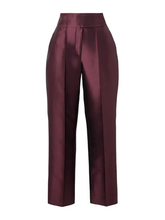 Pleated Silk And Wool-blend Twill Straight-leg Pants