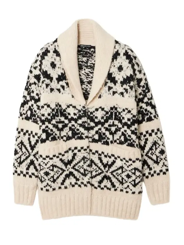 Intarsia-knit Wool-blend Cardigan