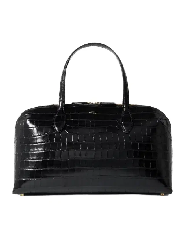 Croc-effect Leather Tote Croc-effect Leather Tote