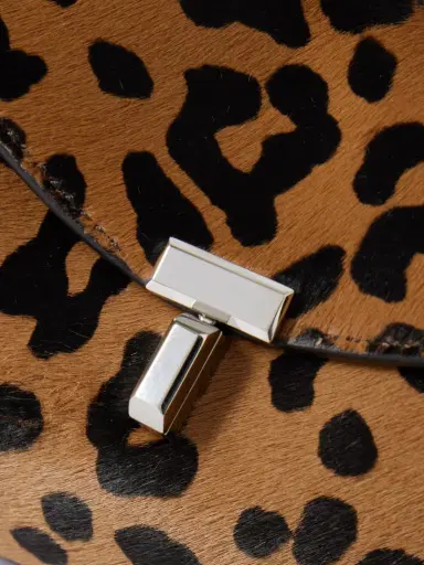TOTEME T-lock Mini Leopard-print Calf Hair Clutch | Thumbnail 4 TOTEME T-lock Mini Leopard-print Calf Hair Clutch | Thumbnail 4