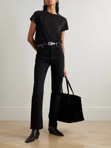 AGOLDE Adine Cropped Organic Cotton-jersey T-shirt | Thumbnail 2
