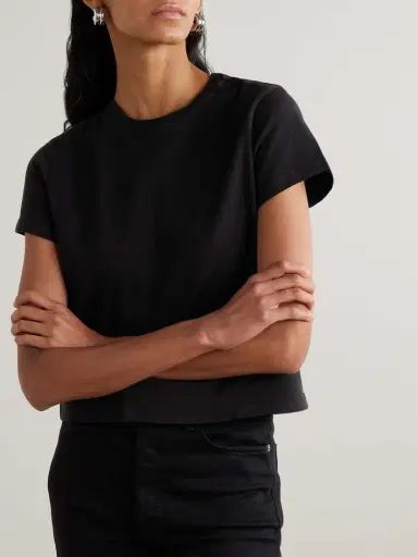 AGOLDE Adine Cropped Organic Cotton-jersey T-shirt | Thumbnail 3