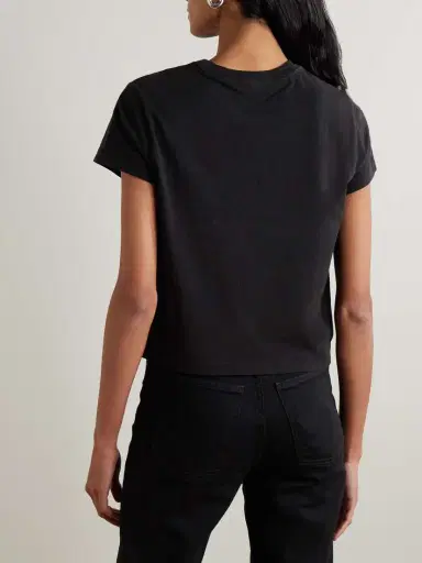 AGOLDE Adine Cropped Organic Cotton-jersey T-shirt | Thumbnail 4