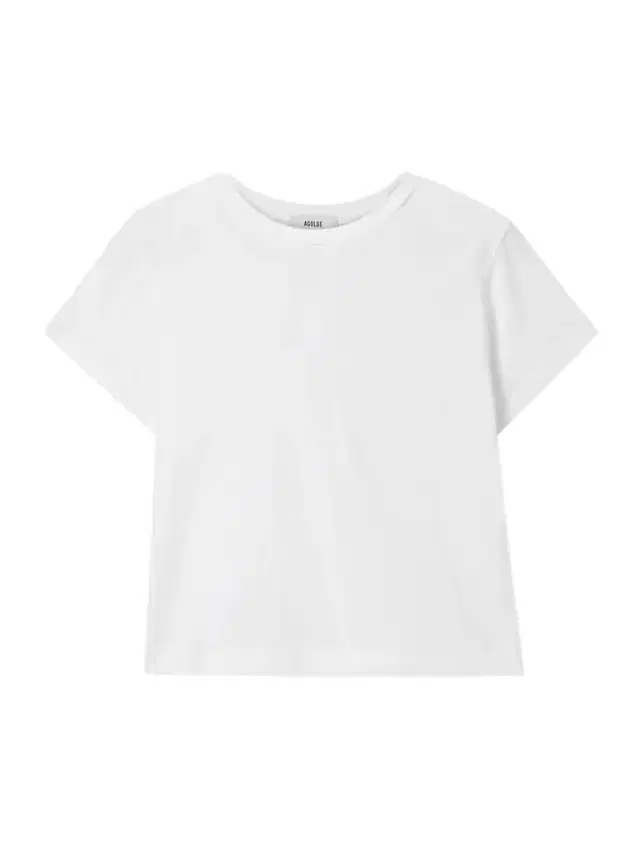 Adine Cropped Organic Cotton-jersey T-shirt
