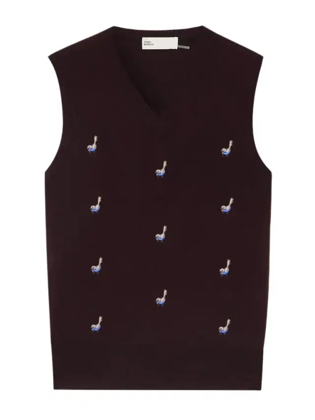 Embroidered Cashmere Sweater Vest