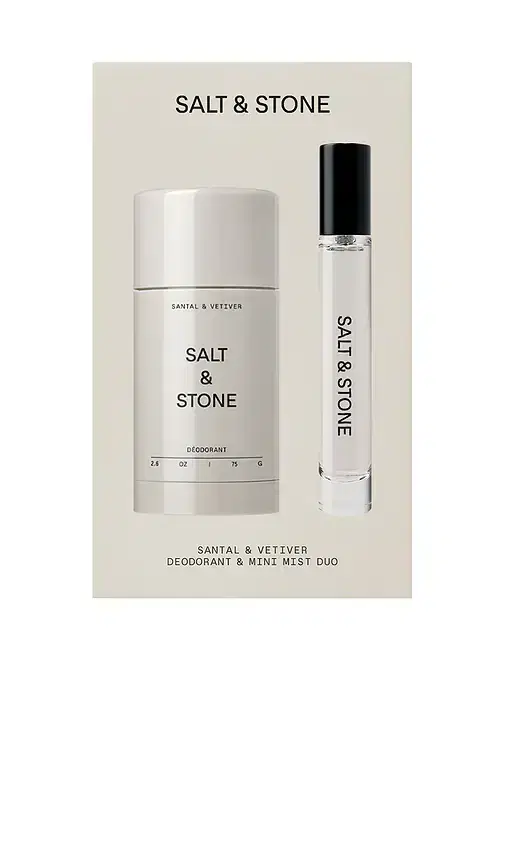 SALT & STONE Santal & Vetiver Deodorant + Mini Mist Duo