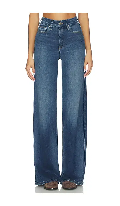 Good American Soft Tech Good Skate Wide Leg Jeans