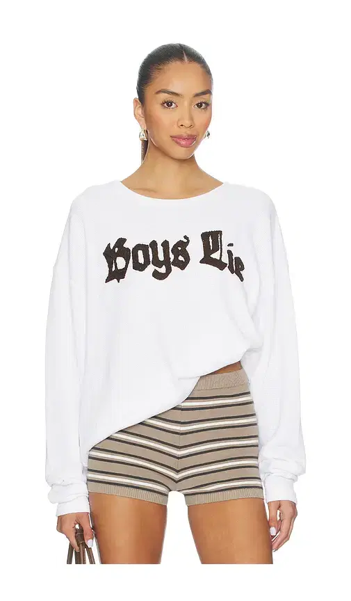 Boys Lie Rocker Thermal Bf Longsleeve Tee