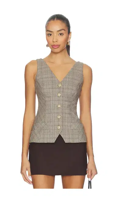 GOOD AMERICAN Plaid Vest | Thumbnail 1 GOOD AMERICAN Plaid Vest | Thumbnail 1