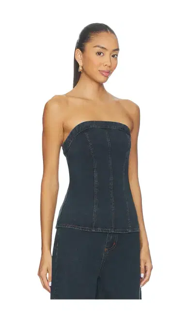 SNDYS Lex Denim Corset Top | Thumbnail 2