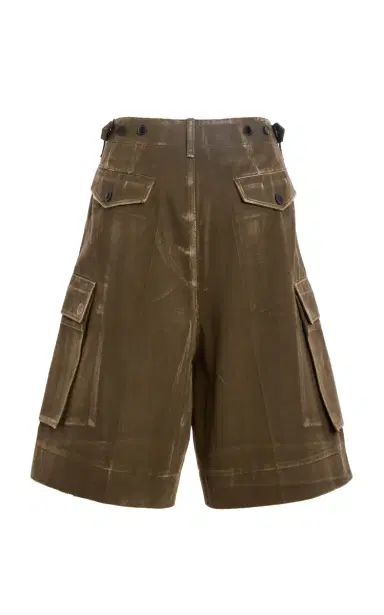 Calvin Klein Collection Oversized Cotton Cargo Shorts | Thumbnail 2