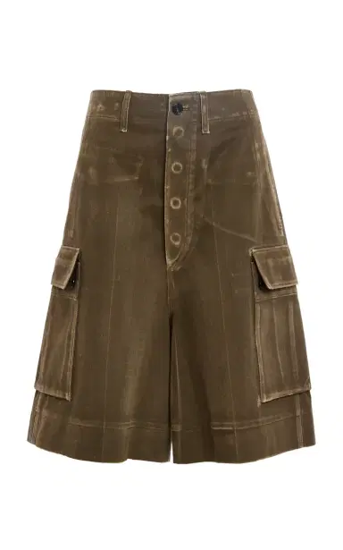 Calvin Klein Collection Oversized Cotton Cargo Shorts | Thumbnail 6