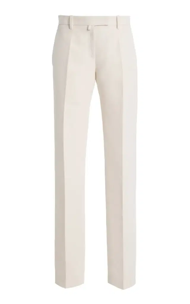 Calvin Klein Collection Slim Silk-Blend Straight-Leg Pants