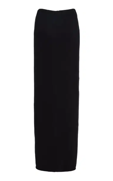 Calvin Klein Collection Alysse Drawstring Cotton-Blend Maxi Skirt - Black | Thumbnail 2