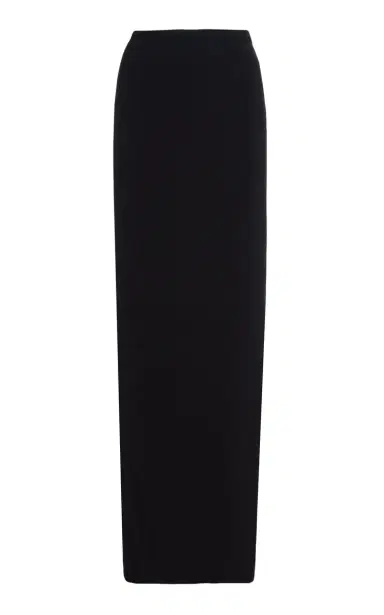 Calvin Klein Collection Alysse Drawstring Cotton-Blend Maxi Skirt - Black | Thumbnail 1