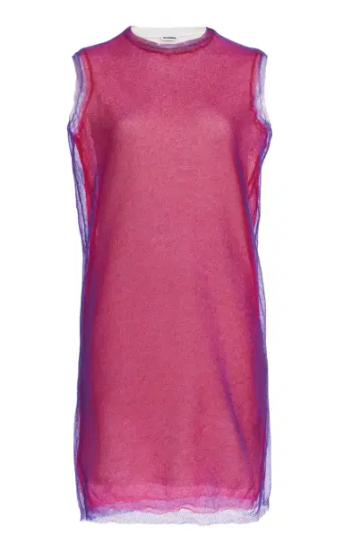 Jil Sander Double-Layered Sheer Mini Dress | Thumbnail 1