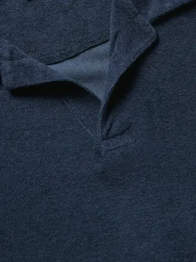 Frescobol Carioca Faustino Camp-Collar Cotton, Lyocell and Linen-Blend Terry Polo Shirt - Men | Thumbnail 4 Frescobol Carioca Faustino Camp-Collar Cotton, Lyocell and Linen-Blend Terry Polo Shirt - Men | Thumbnail 4
