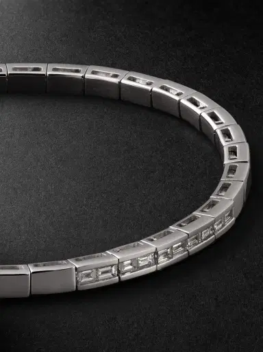 SHAY 18-Karat White Gold Diamond Bracelet - Men | Thumbnail 3