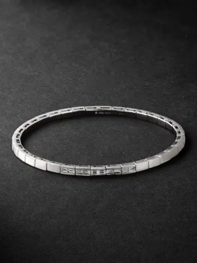 SHAY 18-Karat White Gold Diamond Bracelet - Men | Thumbnail 1