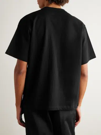 Sacai Carhartt WIP Logo-Appliquéd Canvas-Trimmed Cotton-Jersey T-Shirt - Men | Thumbnail 3