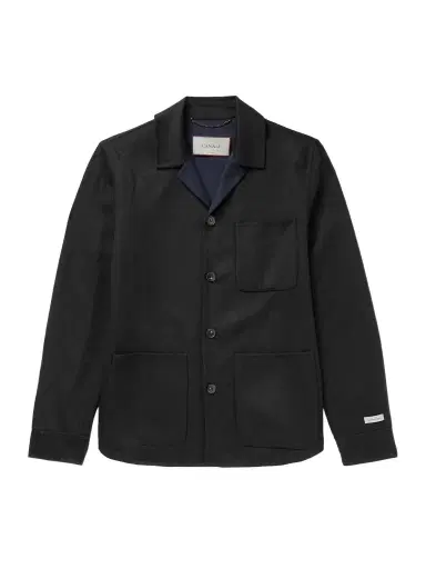 Canali Camp-Collar Wool-Blend Felt Overshirt - Men | Thumbnail 1 Canali Camp-Collar Wool-Blend Felt Overshirt - Men | Thumbnail 1