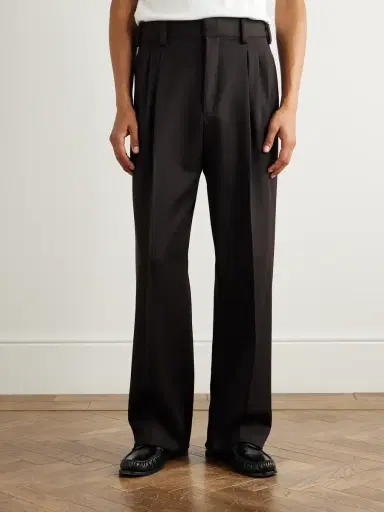 Zegna Straight-Leg Wool-Twill Trousers - Men | Thumbnail 3