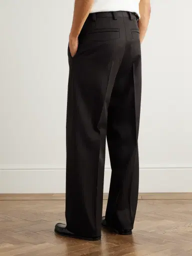 Zegna Straight-Leg Wool-Twill Trousers - Men | Thumbnail 4