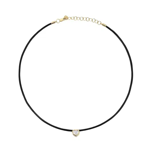 Diamond Heart Slider Necklace