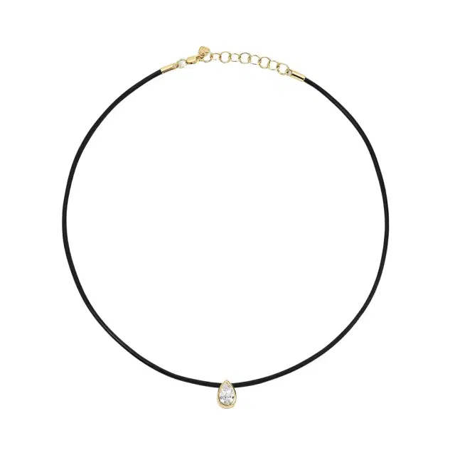Diamond Pear Slider Necklace