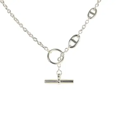 HERMÈS Hermes Farandole Rope Necklace 80cm Sterling Silver Hardware | Thumbnail 4