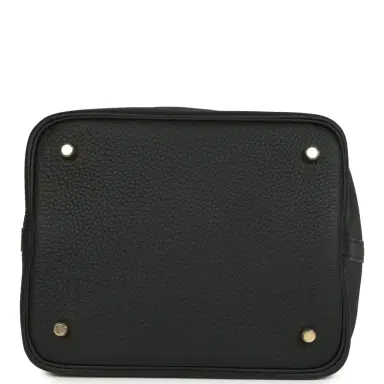 HERMÈS Hermes Picotin Lock 22 Black Clemence Gold Hardware | Thumbnail 6 HERMÈS Hermes Picotin Lock 22 Black Clemence Gold Hardware | Thumbnail 6