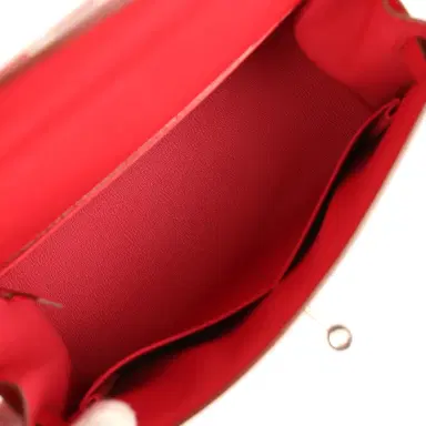 HERMÈS Pre-owned Hermes Kelly Sellier 28 Bougainvillea Epsom Palladium Hardware | Thumbnail 8