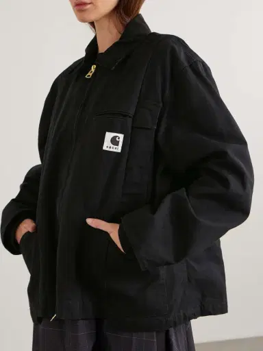 Sacai + Carhartt Wip Duck Oversized Corduroy-trimmed Appliquéd Cotton-canvas Jacket | Thumbnail 3 Sacai + Carhartt Wip Duck Oversized Corduroy-trimmed Appliquéd Cotton-canvas Jacket | Thumbnail 3
