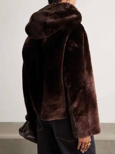 Nour Hammour Cooper Hooded Shearling Jacket | Thumbnail 4