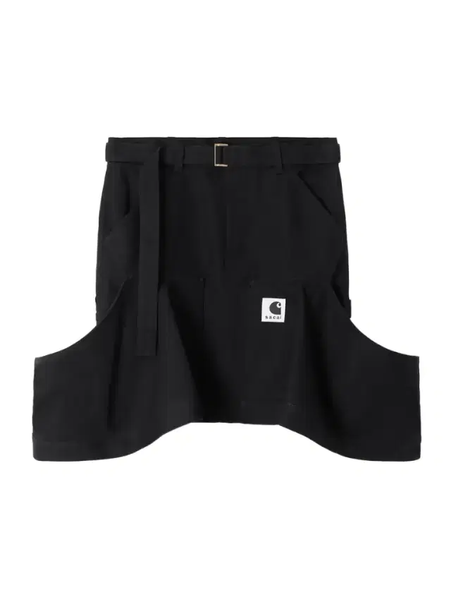 + Carhartt Wip Belted Draped Cotton-canvas Mini Skirt