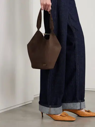 Khaite Lotus Small Suede Tote | Thumbnail 2 Khaite Lotus Small Suede Tote | Thumbnail 2