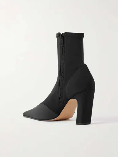 Khaite Nevada Leather-trimmed Stretch-knit Ankle Boots | Thumbnail 3 Khaite Nevada Leather-trimmed Stretch-knit Ankle Boots | Thumbnail 3