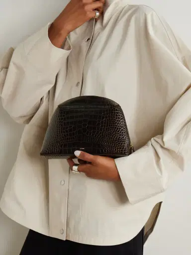 TOTEME Croc-effect Leather Clutch | Thumbnail 2