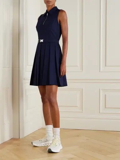 Tory Sport Belted Pleated Stretch-jersey Golf Mini Dress | Thumbnail 2 Tory Sport Belted Pleated Stretch-jersey Golf Mini Dress | Thumbnail 2