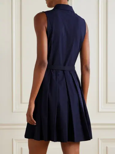 Tory Sport Belted Pleated Stretch-jersey Golf Mini Dress | Thumbnail 3 Tory Sport Belted Pleated Stretch-jersey Golf Mini Dress | Thumbnail 3