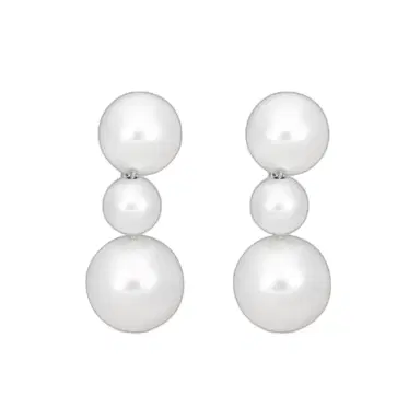 ASSAEL Assael 18K White Gold South Sea Cultured Pearl Connector Earrings by The Solist | Thumbnail 1