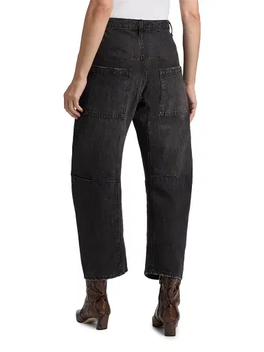 Nili Lotan Women's Shon Barrel-Leg Jeans - Stone Black Wash - Size 32 | Thumbnail 5